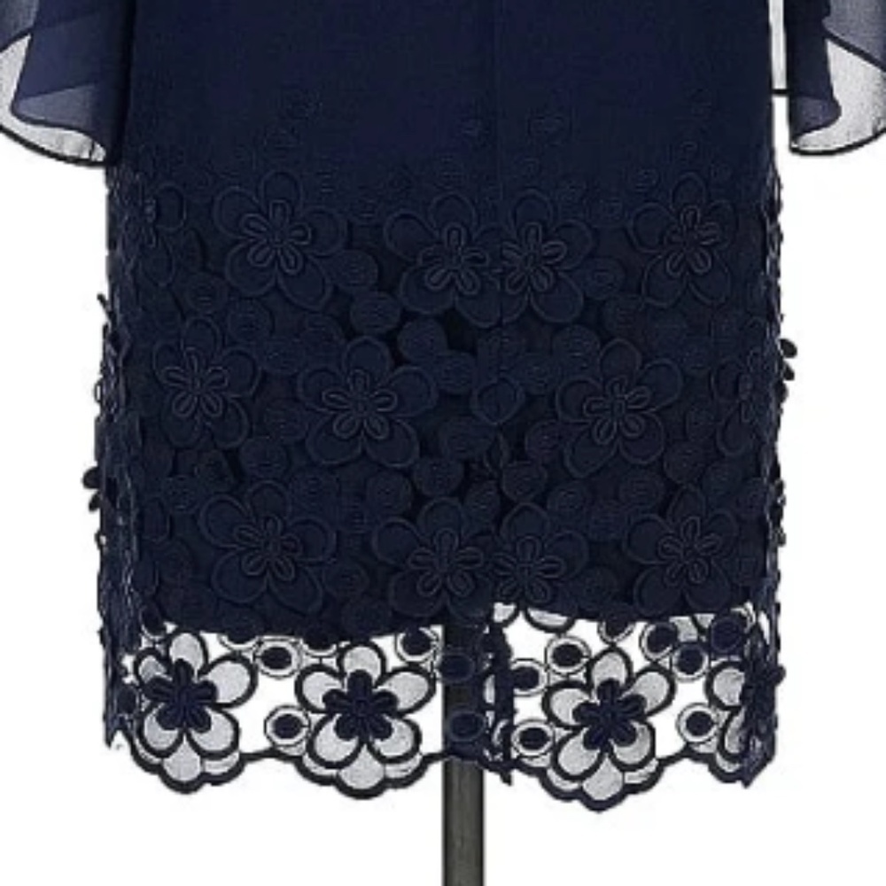 NEW Tahari Navy shift dress, 6P. G960 - Picture 3 of 3